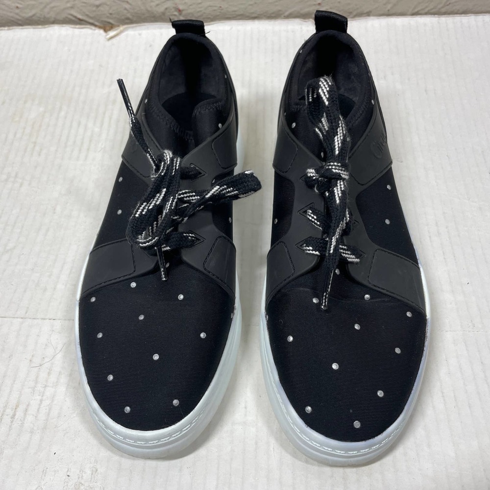 Circus by Sam Edelman Womens Black Sporty Lakyn Sneaker Metallic‎ Studs Sz 7.5